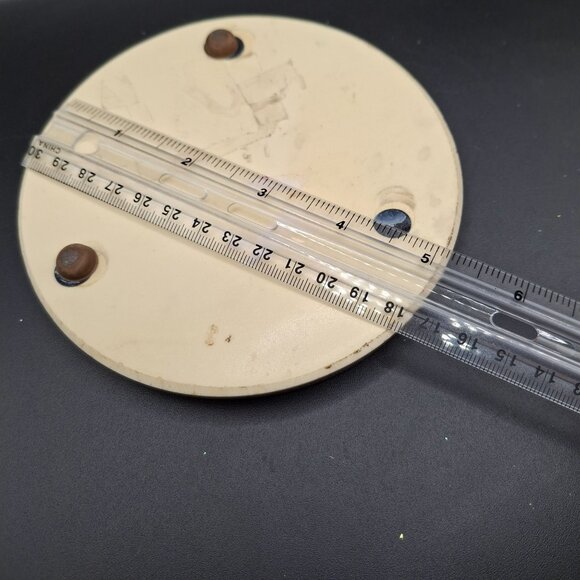 Vintage Rustic Leucite Wall Decor Plate With Utensil Wheat Design 5 inches - Picture 3 of 4